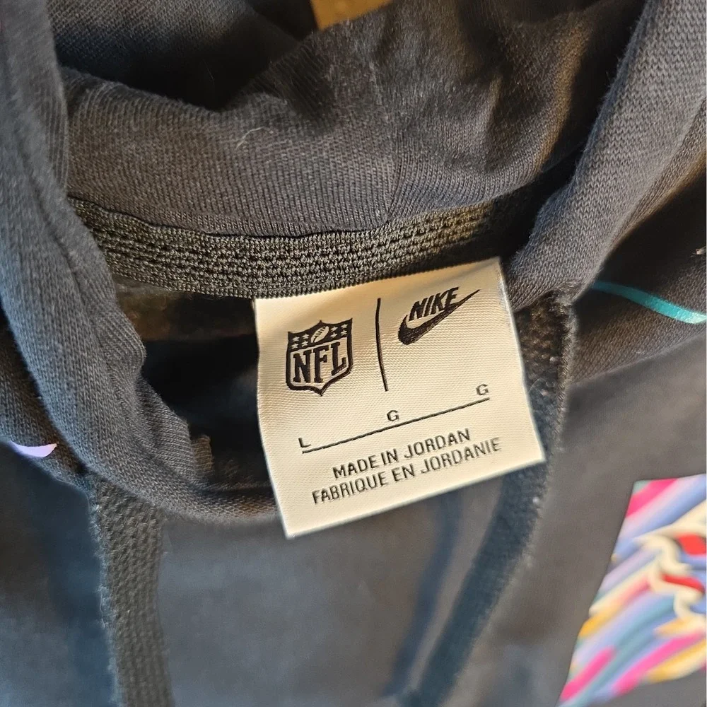 Nike Crucial Catch Cancer Hoodie Large On Field Apparel Tennessee Titans NFL